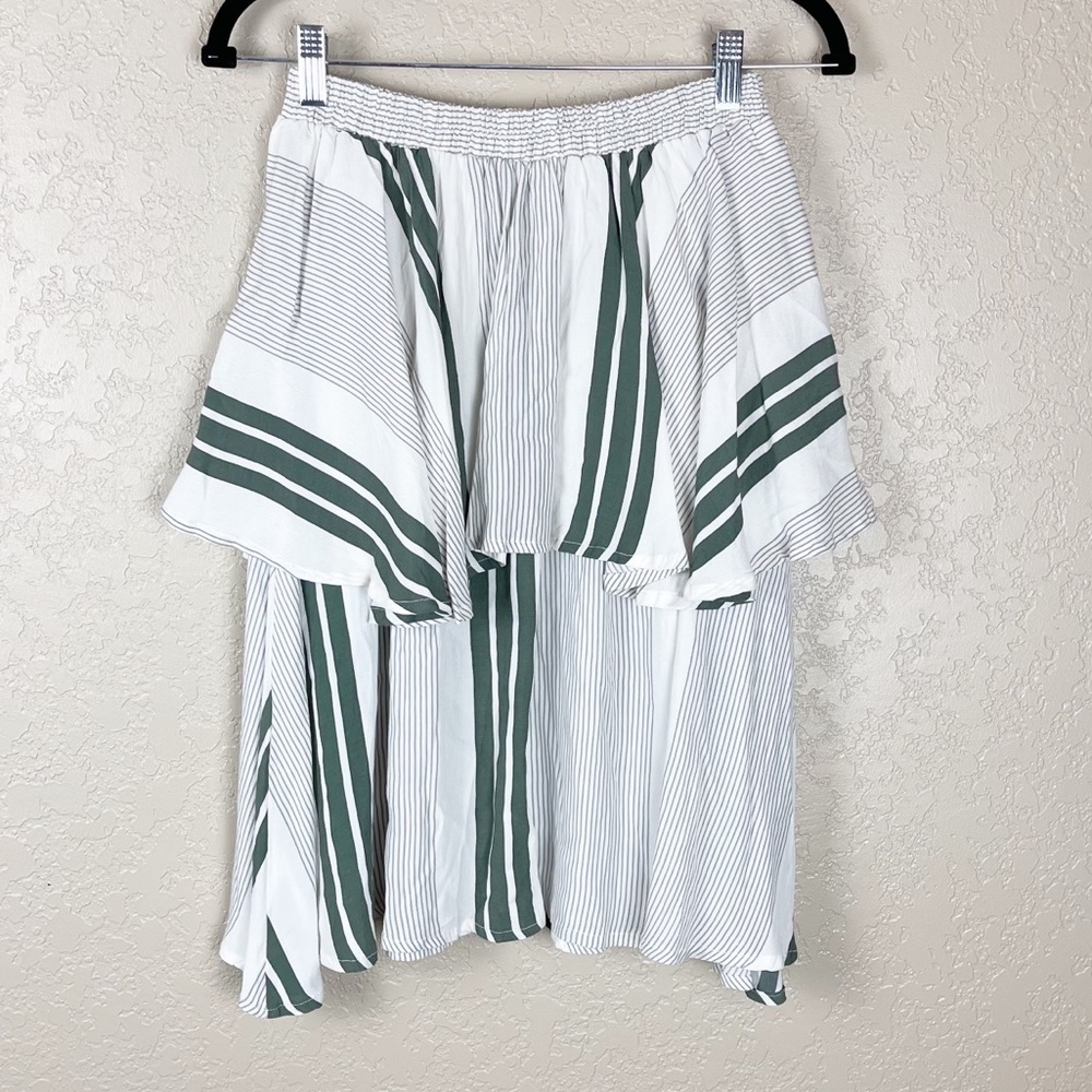 Faithfull The Brand striped tiered skirt